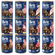 BRIT BY NATURE Mokré krmivo pre psov, mix príchutí, 12 x 400 g