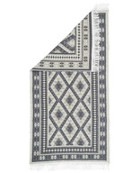 Moderný koberec Kilim, tkaný s boho strapcami, 70x140cm