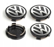 Volkswagen VW čierne krytky 63 mm LOGO