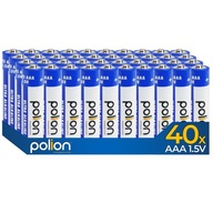 40x Polion AAA / 1,5V LR03 Ultra Alkaline batérie do diaľkového ovládača 40ks