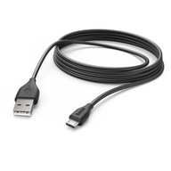 HAMA NABÍJACIE/DÁTOVÉ USB 2.0 A-mikro USB B 3 m ČIERNA