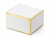 Biele krabice so zlatými metalizovanými okrajmi, rozmery: