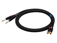 Kábel SSQ RCAJM1 2 x RCA - 2 x Jack Mono 6,3 mm 1m