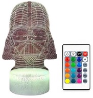 3D LED LAMPA LORD DARTH VADER FARBA PRILBY + DIAĽK