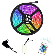 FAREBNÉ VODEODOLNÉ LED RGB PÁSKA 5m S DIAĽKOVÝM OVLÁDANÍM