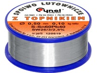 Plechovka 100g Cynel 0,5mm s tavidlom SN60PB40 SW26