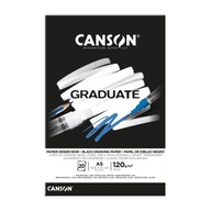 Canson Graduate Black Drawing Pad A5, 20 listov