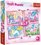 Puzzle 4v1 Jednorožci a mágia TREFL