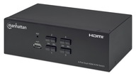 HDMI/USB KVM prepínač 4x1 duálny monitor, 4K*30Hz