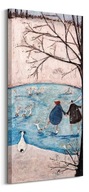 Sam Toft: Zima, Korčuľovanie - Potlač 50x100 cm