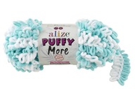 Priadza Alize Puffy More č. 6269, dvojfarebná, tieňovaná, hotové očká