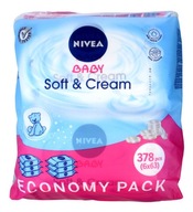 Nivea Baby Soft & Creme obrúsky 6 x 63 ks