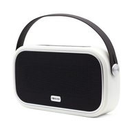 Bezdrôtový bluetooth reproduktor biele retro rádio