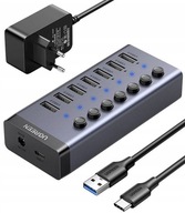 UGREEN Hub 7v1 USB-C 7x USB-A 3.0 12V 2A + kábel