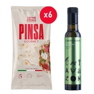 Pinsa Gourmet 230 g a prémiový olivový olej Chiavalon Romano - SET 6 kusov