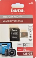 Karta Hama microSDXC 80 MB/s 128 GB PRO 4K + adaptér