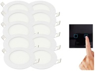 Halogénový držiak stropného LED svietidla Set 3W 10x + vypínač