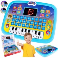 TOY LAPTOP vzdelávací počítač TABLET LED PIANO UČENIE ANGLIČTINY