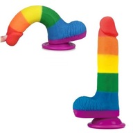 Penis LGBT Rainbow Dildo 19 cm lekársky silikón