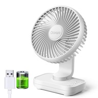 Malý stolný ventilátor OCOOPA USB D606, batéria 4000 mAh, 4 rýchlosti