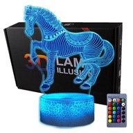 3D LED USB nočná lampa HORSE HORSE