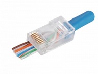 RJ45 zástrčka, priechodná, kat. 5e, kat. 5e UTP, 100 ks