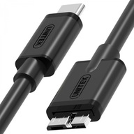 USB Type-C - microUSB B USB 3.0 kábel Unitek 1.0m čierny