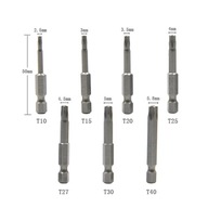 7ks Skrutkovací bit T10-T40 5-bodový magnetický S2 A