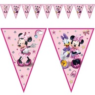 BANNER papierové vlajky MINNIE MOUSE ružové DAISY