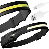 LED čelovka USB C. Výkonná čelovka