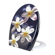 WC sedátko S POMALU ZAVÍRANÍM, odnímateľné, s PLUMERIA PRINT 2809