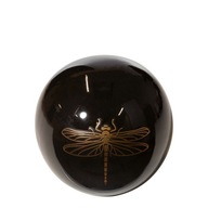 Ozdobná guľa čierno-zlatá 9 cm