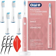 ZUBNÁ KEFKA ORAL-B PULSONIC CLEAN 2000 RUŽOVÁ + 4 RADY A PRÍSLUŠENSTVO