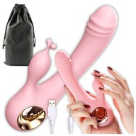 2V1 BUNNY VIBRATOR G-SPOT PRE ŽENY SILNÝ DVOJMOTOROVÝ INTENZÍVNY MASÁŽER