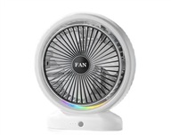 Stolný ventilátor, USB LED podsvietenie, s RGB batériou