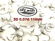 HITLASH hotové mihalnice 500 mihalníc 3D 0,07D 11mm