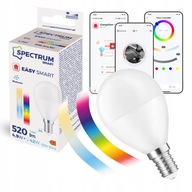 Bluetooth Mesh LED E14 guľová žiarovka RGB-CTT BLE