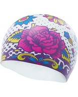 Čiapka TYR Swim Cap FLOWER POWER 100% silikón