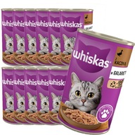 WHISKAS Dospelá konzerva 12x 400g JELLY DUCK