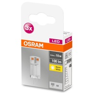 3x LED žiarovka G4 CAPSULE 0,9W 100lm OSRAM 2700K