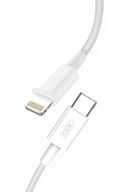 XO NB113 PD USB-C - Lightning kábel 1,0 m 2A biely