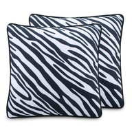 Zamatové obliečky na vankúše, 2 ks, zebra, 45x45cm, zvierací vzor