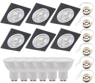 6x sada držiaka halogénovej lampy Chrome LED GU10