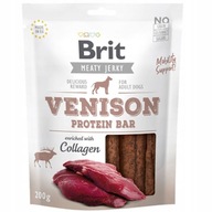 BRIT JERKY Venison Protein BAR 200g pochúťka pre psov