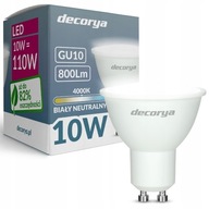 LED ŽIAROVKA GU10 Decorya 10W 4000K NEUTRÁLNA BIELA