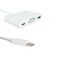 Qoltec adaptér USB 3.1 typu C samec | VGA samica +