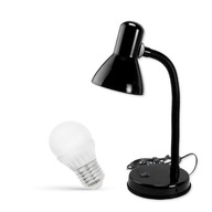 Stolná lampa L1 BLACK 230v + 6W E27 LED ŽIAROVKA