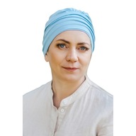 Čiapka Turban SANDY modrá aj po chemoterapii