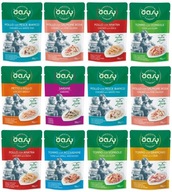 Mokré jedlo pre mačku Oasy More Love Mix Flavors bez GMO - vrecko 12 x 70 g