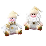 2x Christmas Doll Sculptures Dekorácia na biu